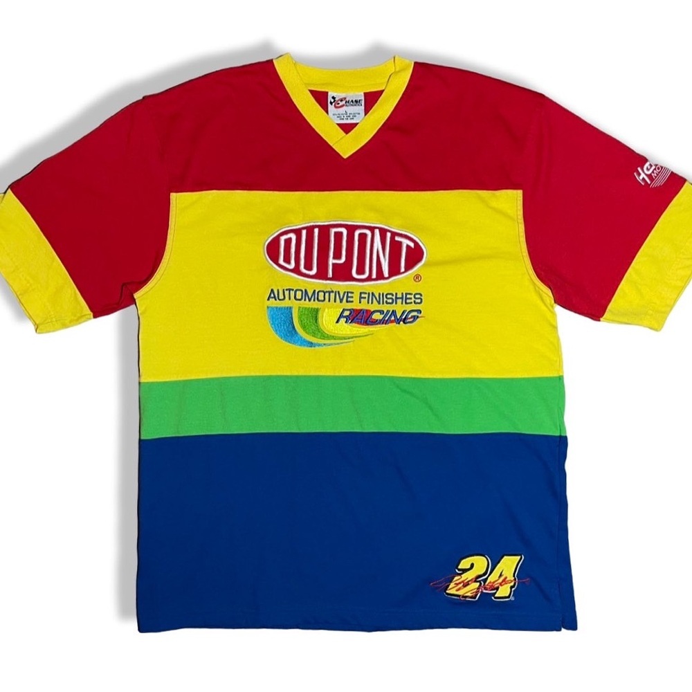 Vintage Y2K Nascar Jeff Gordon DuPont Embroidered T-Shirt